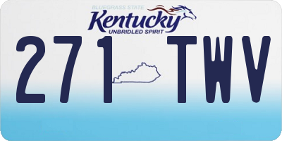 KY license plate 271TWV