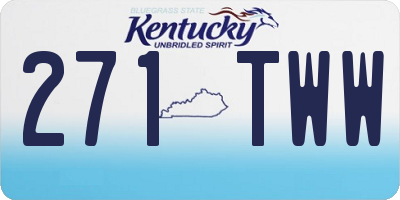 KY license plate 271TWW