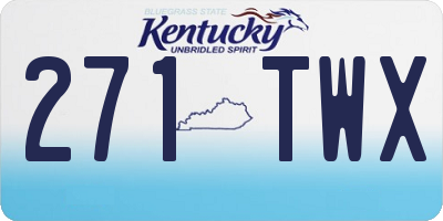 KY license plate 271TWX