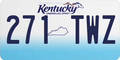 KY license plate 271TWZ