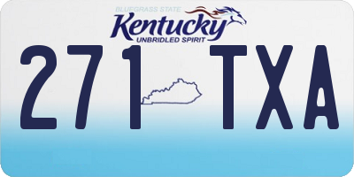 KY license plate 271TXA