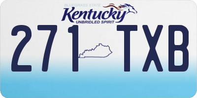KY license plate 271TXB