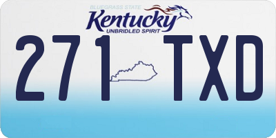 KY license plate 271TXD