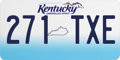 KY license plate 271TXE