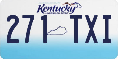 KY license plate 271TXI
