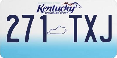 KY license plate 271TXJ