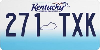 KY license plate 271TXK