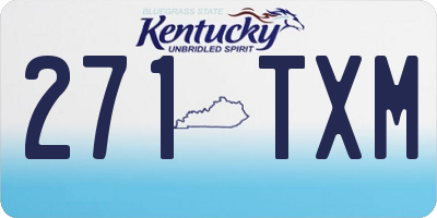 KY license plate 271TXM