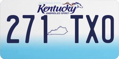 KY license plate 271TXO
