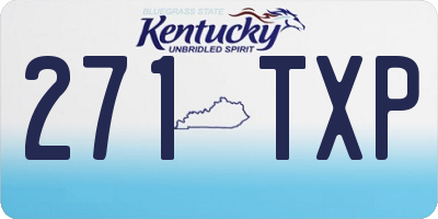 KY license plate 271TXP