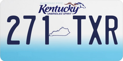 KY license plate 271TXR