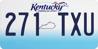 KY license plate 271TXU