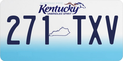 KY license plate 271TXV