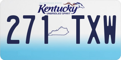 KY license plate 271TXW
