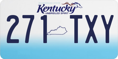 KY license plate 271TXY