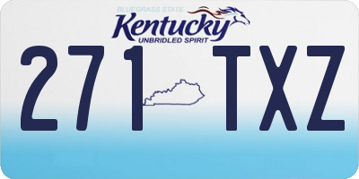 KY license plate 271TXZ