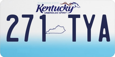 KY license plate 271TYA