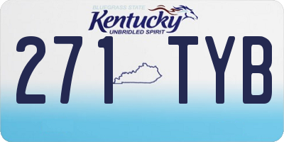 KY license plate 271TYB