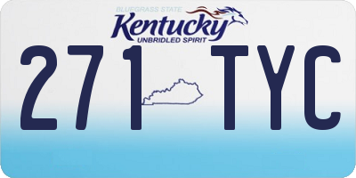 KY license plate 271TYC