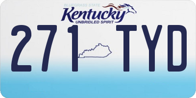 KY license plate 271TYD