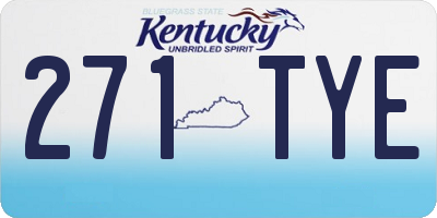 KY license plate 271TYE