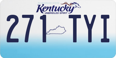 KY license plate 271TYI