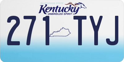 KY license plate 271TYJ