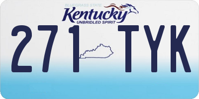 KY license plate 271TYK