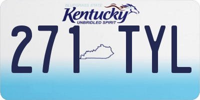 KY license plate 271TYL
