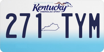 KY license plate 271TYM