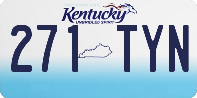 KY license plate 271TYN