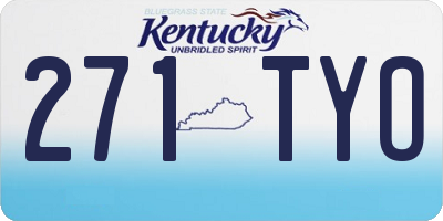 KY license plate 271TYO