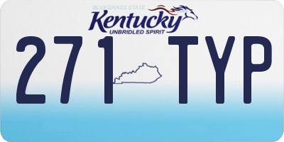 KY license plate 271TYP