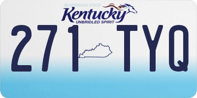KY license plate 271TYQ