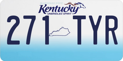 KY license plate 271TYR