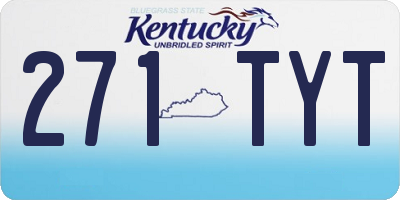 KY license plate 271TYT
