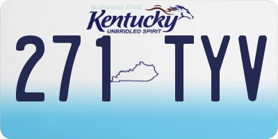 KY license plate 271TYV