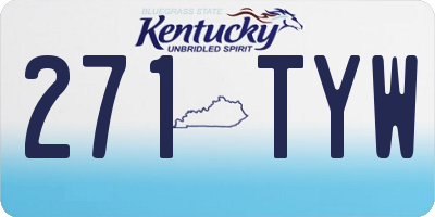 KY license plate 271TYW