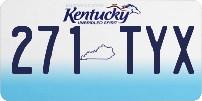 KY license plate 271TYX