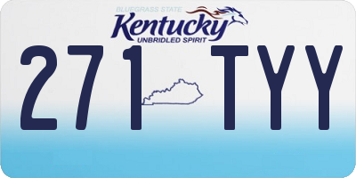 KY license plate 271TYY