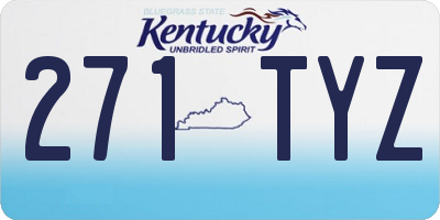 KY license plate 271TYZ