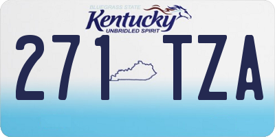 KY license plate 271TZA
