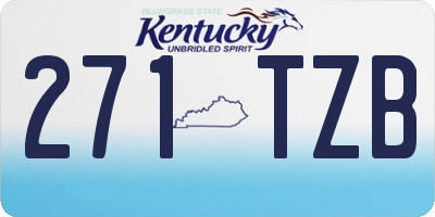 KY license plate 271TZB