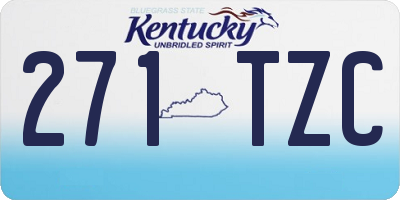 KY license plate 271TZC
