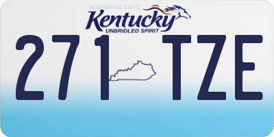 KY license plate 271TZE