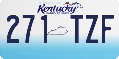KY license plate 271TZF