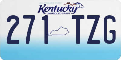 KY license plate 271TZG