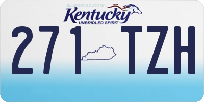 KY license plate 271TZH