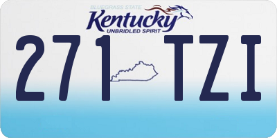 KY license plate 271TZI