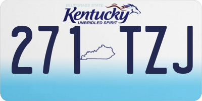 KY license plate 271TZJ